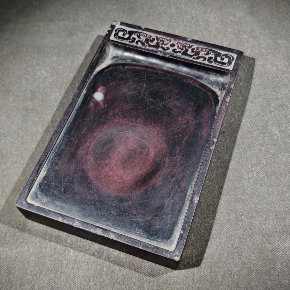 An Exquisite Dragon Pattern with poem Inkstone - 5