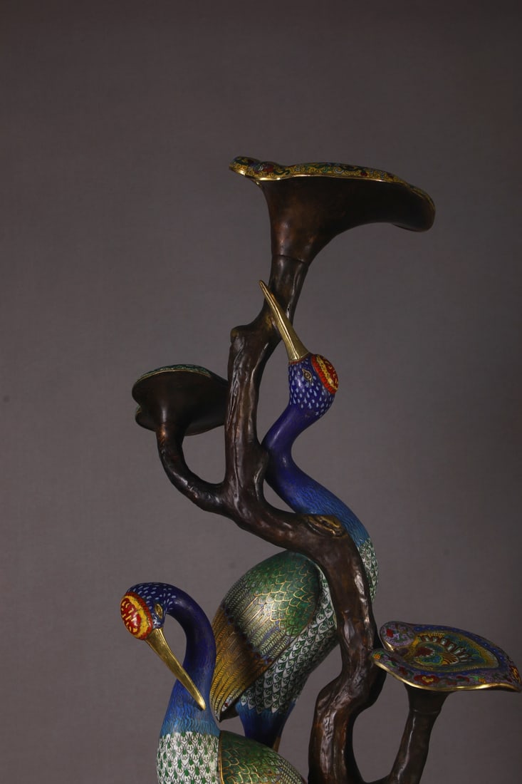 An Exquisite Cloisonne Crane Ornament - 4