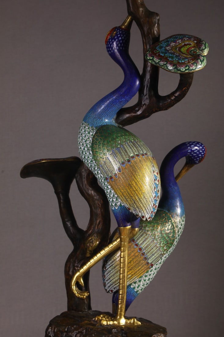 An Exquisite Cloisonne Crane Ornament - 6