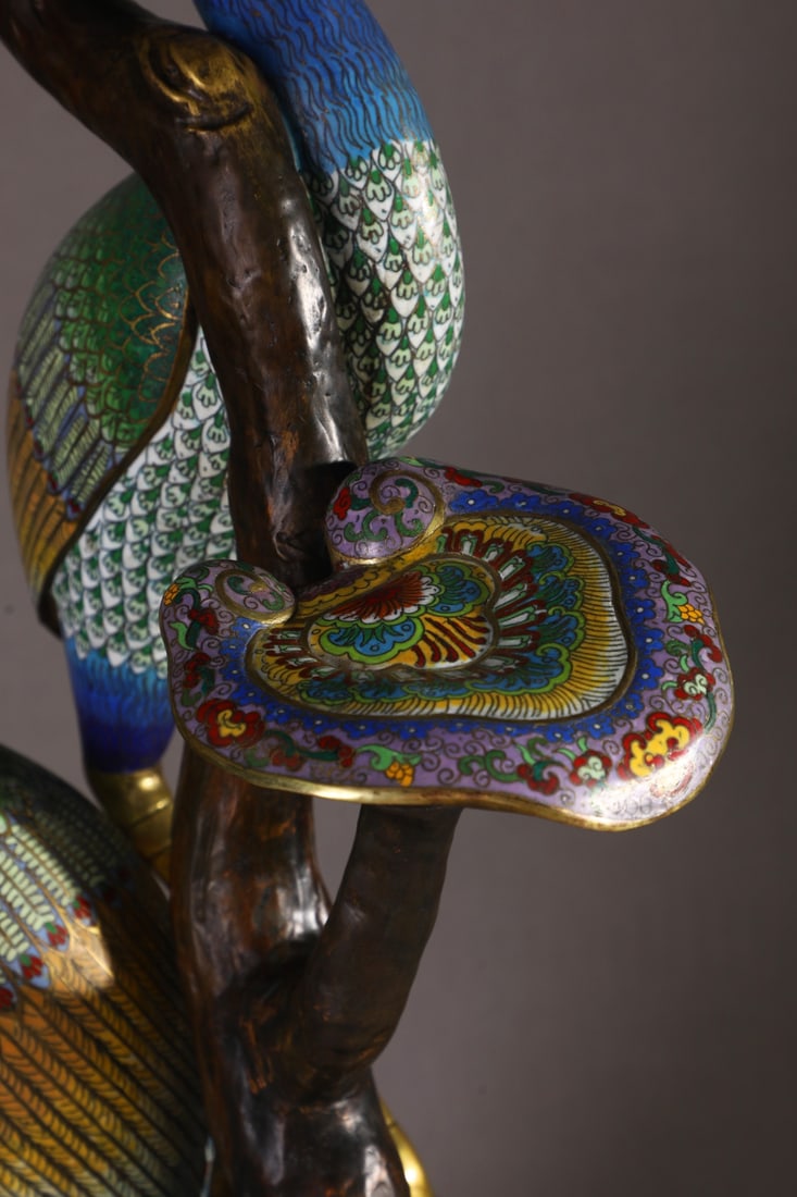 An Exquisite Cloisonne Crane Ornament - 7