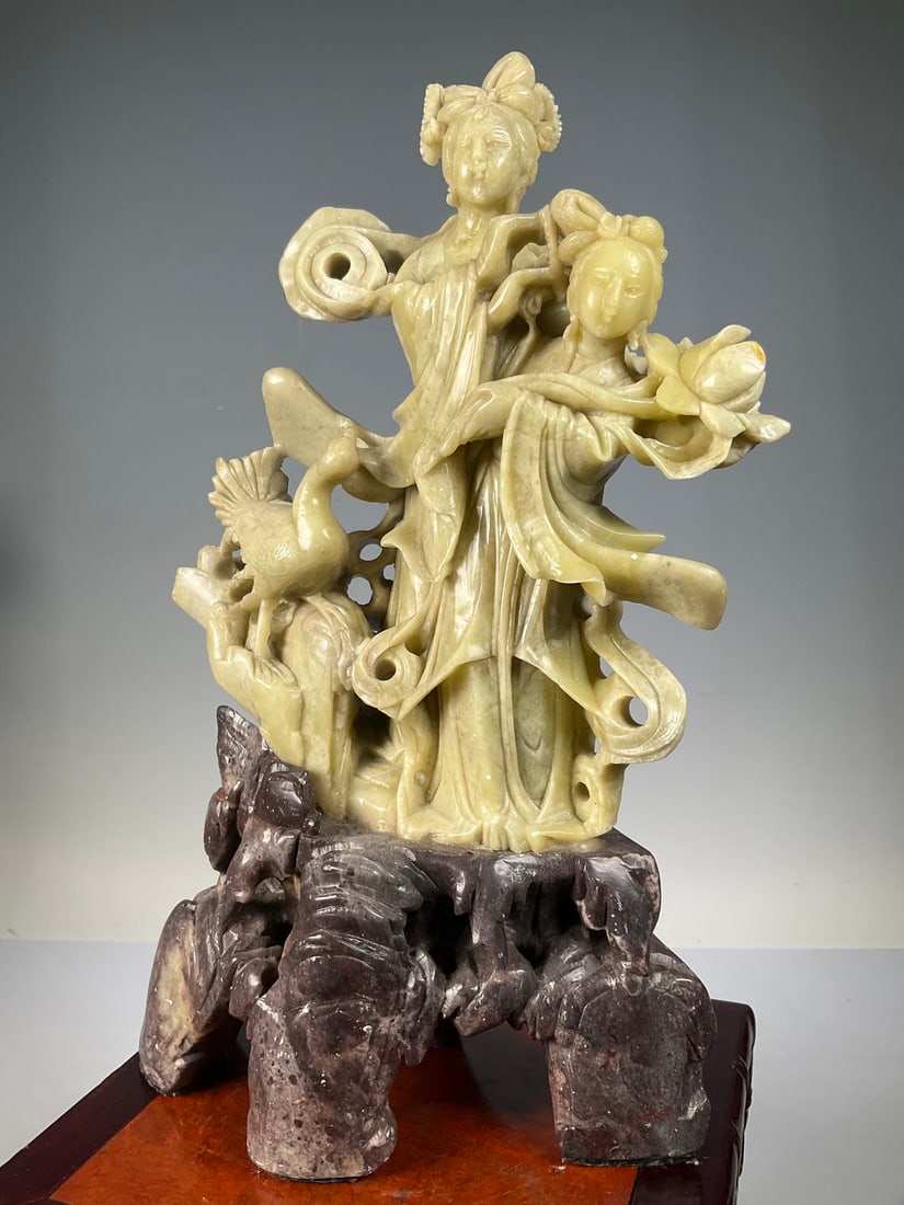 An Exquisite Qingtian Stone Figure Ornament (1 of 6)