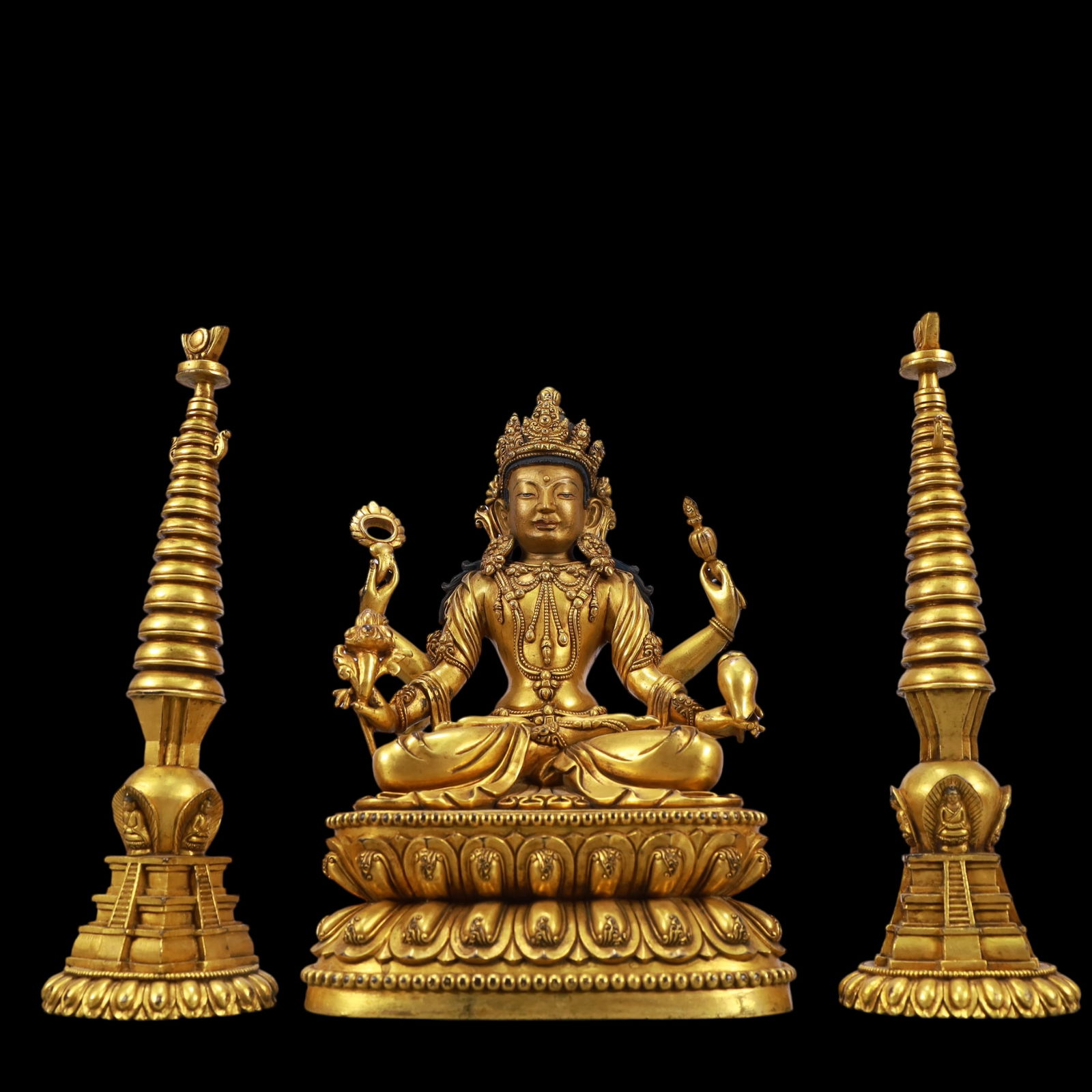 A Exquisite Gilt Bronze Buddha statue - 10