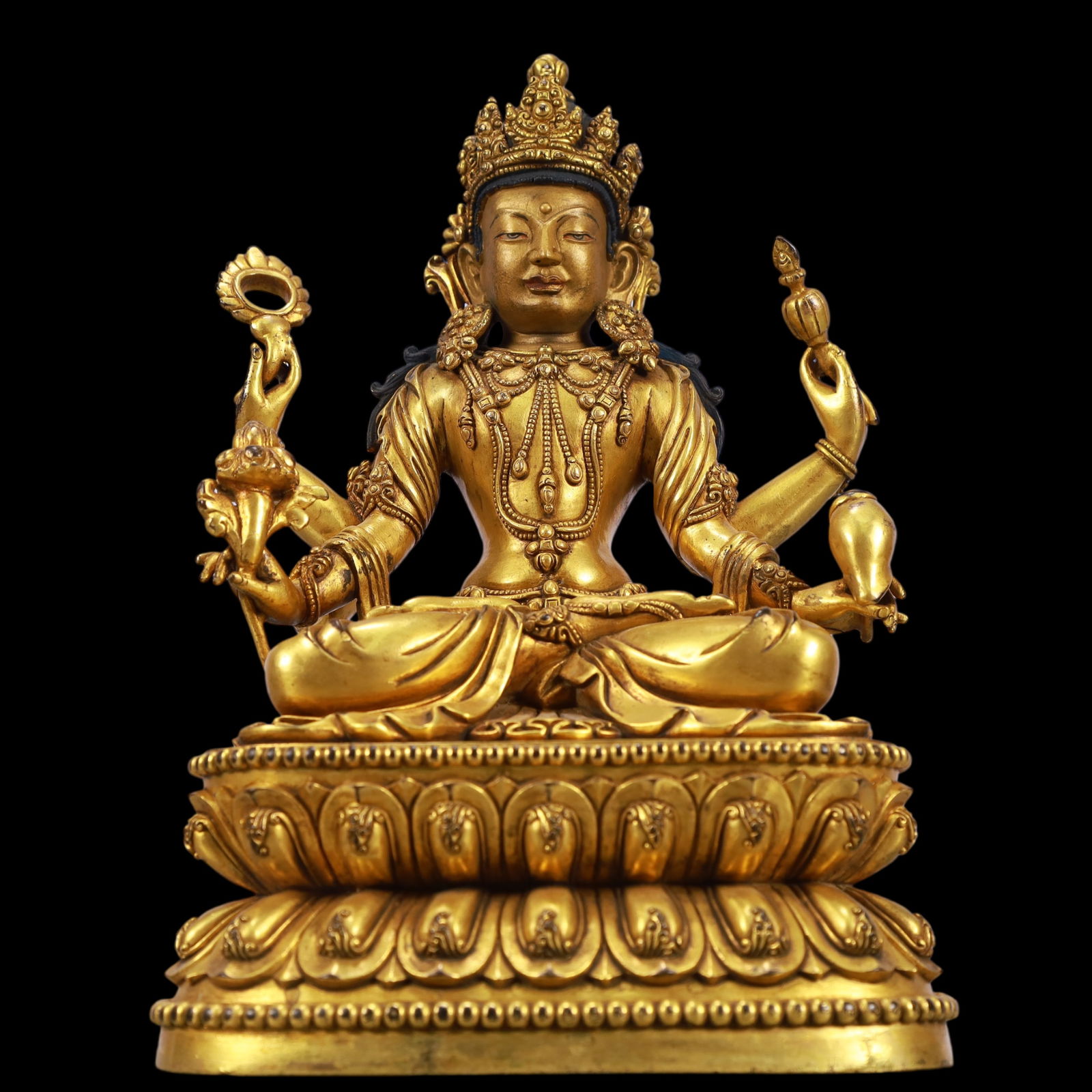 A Exquisite Gilt Bronze Buddha statue - 11