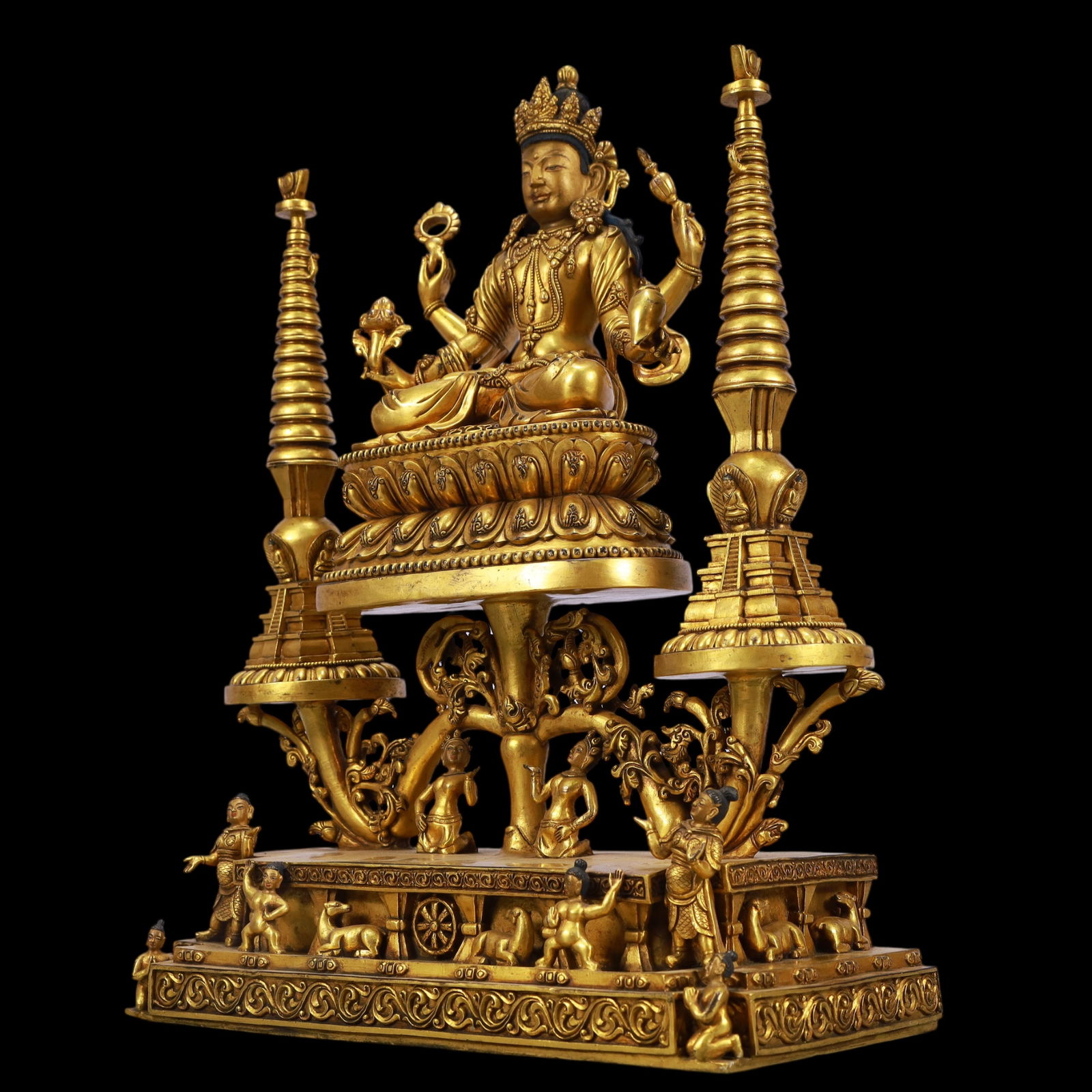 A Exquisite Gilt Bronze Buddha statue - 5