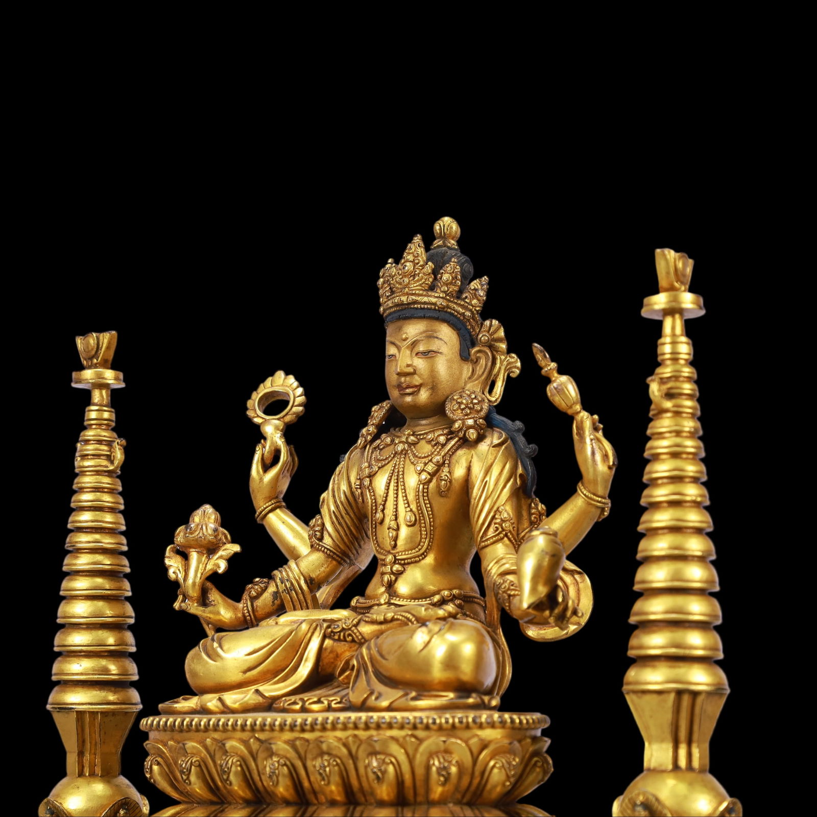 A Exquisite Gilt Bronze Buddha statue - 6