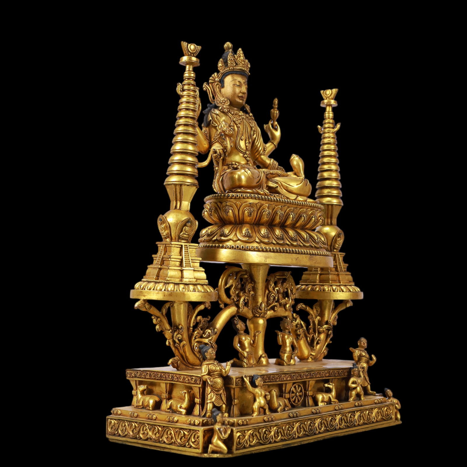 A Exquisite Gilt Bronze Buddha statue - 7