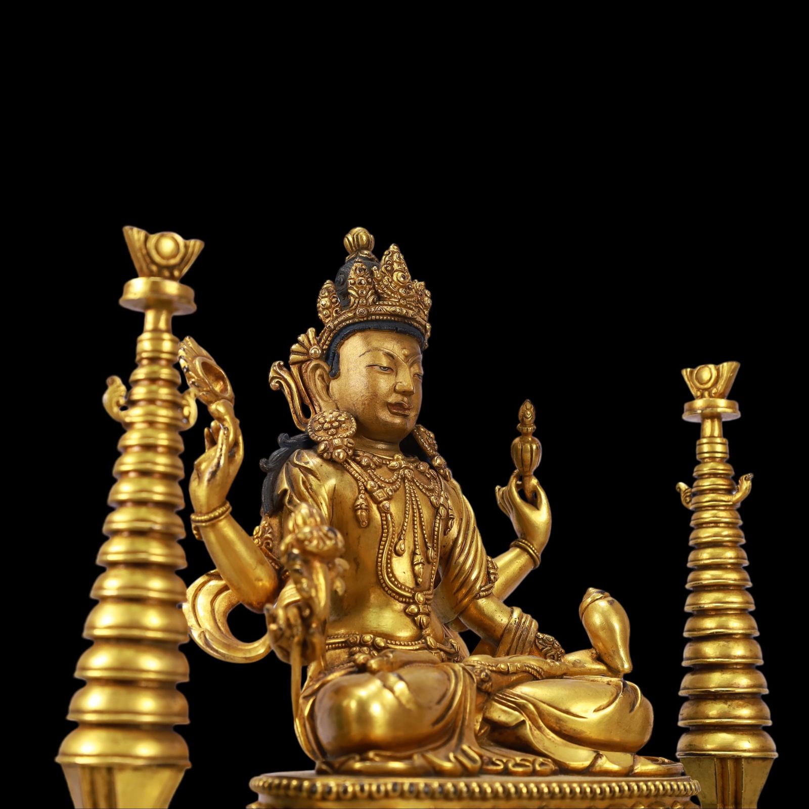 A Exquisite Gilt Bronze Buddha statue - 8