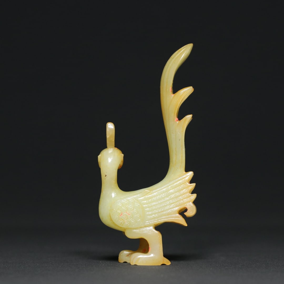 An Exquisite White Jade Phoenix Ornament - 2