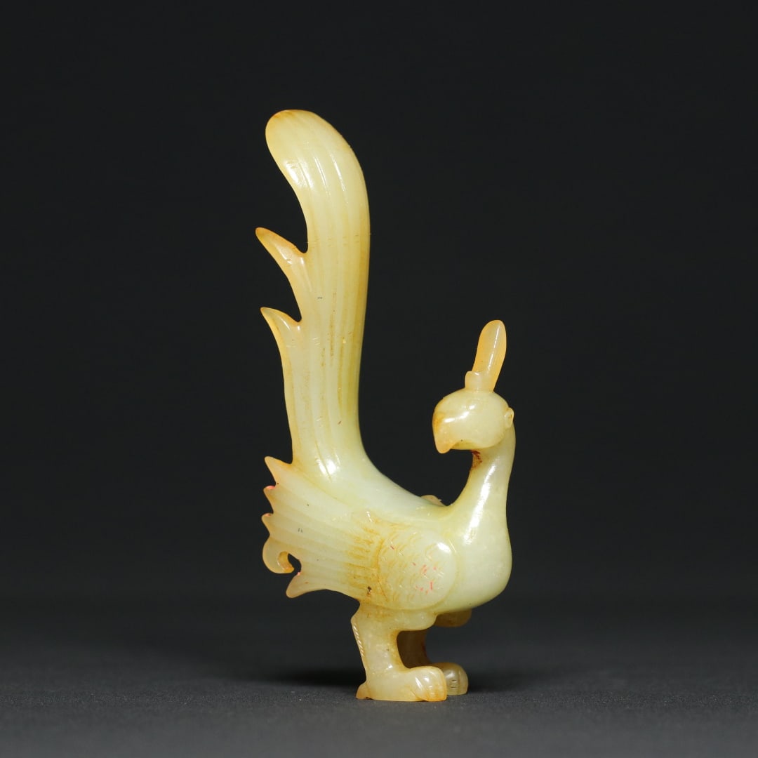An Exquisite White Jade Phoenix Ornament - 4