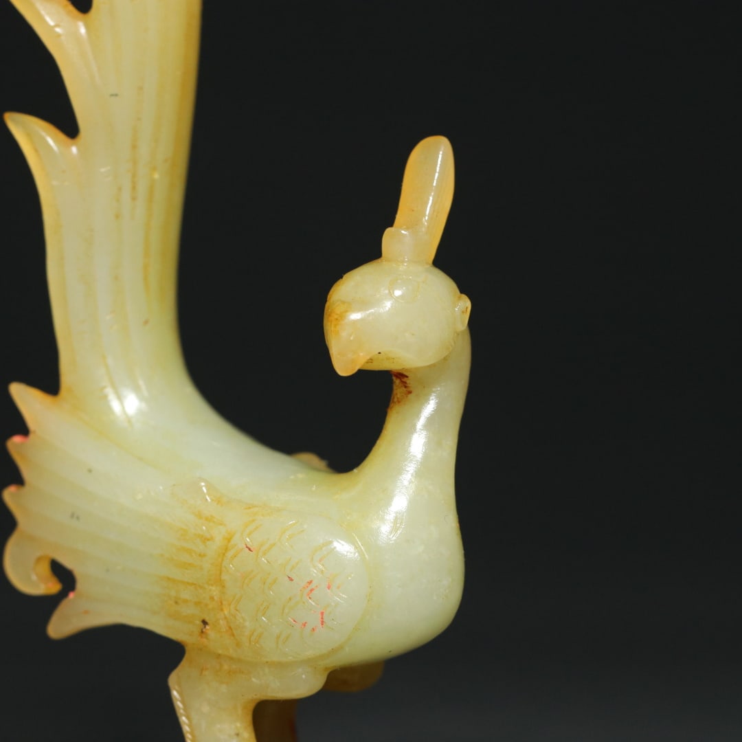 An Exquisite White Jade Phoenix Ornament - 6