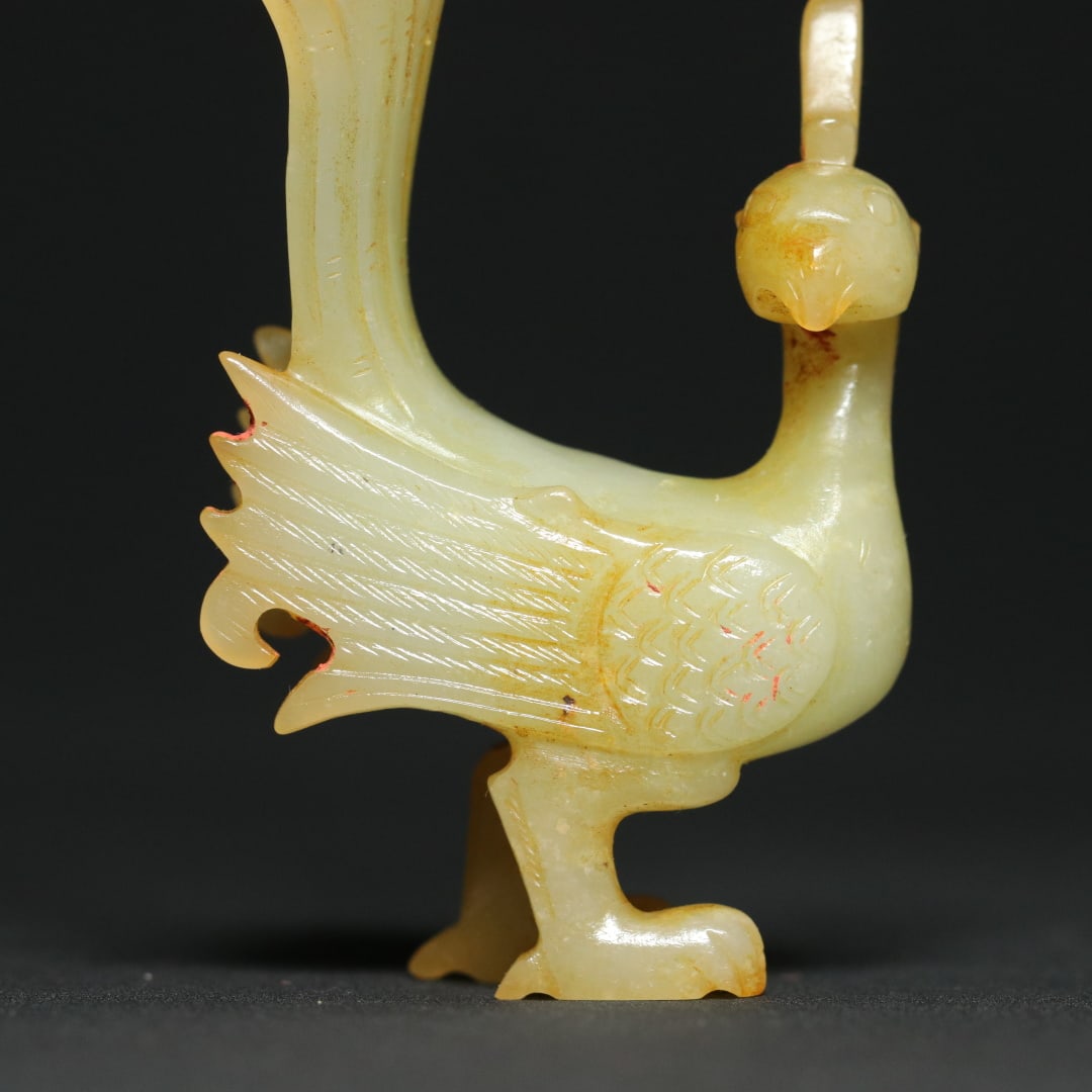 An Exquisite White Jade Phoenix Ornament - 7