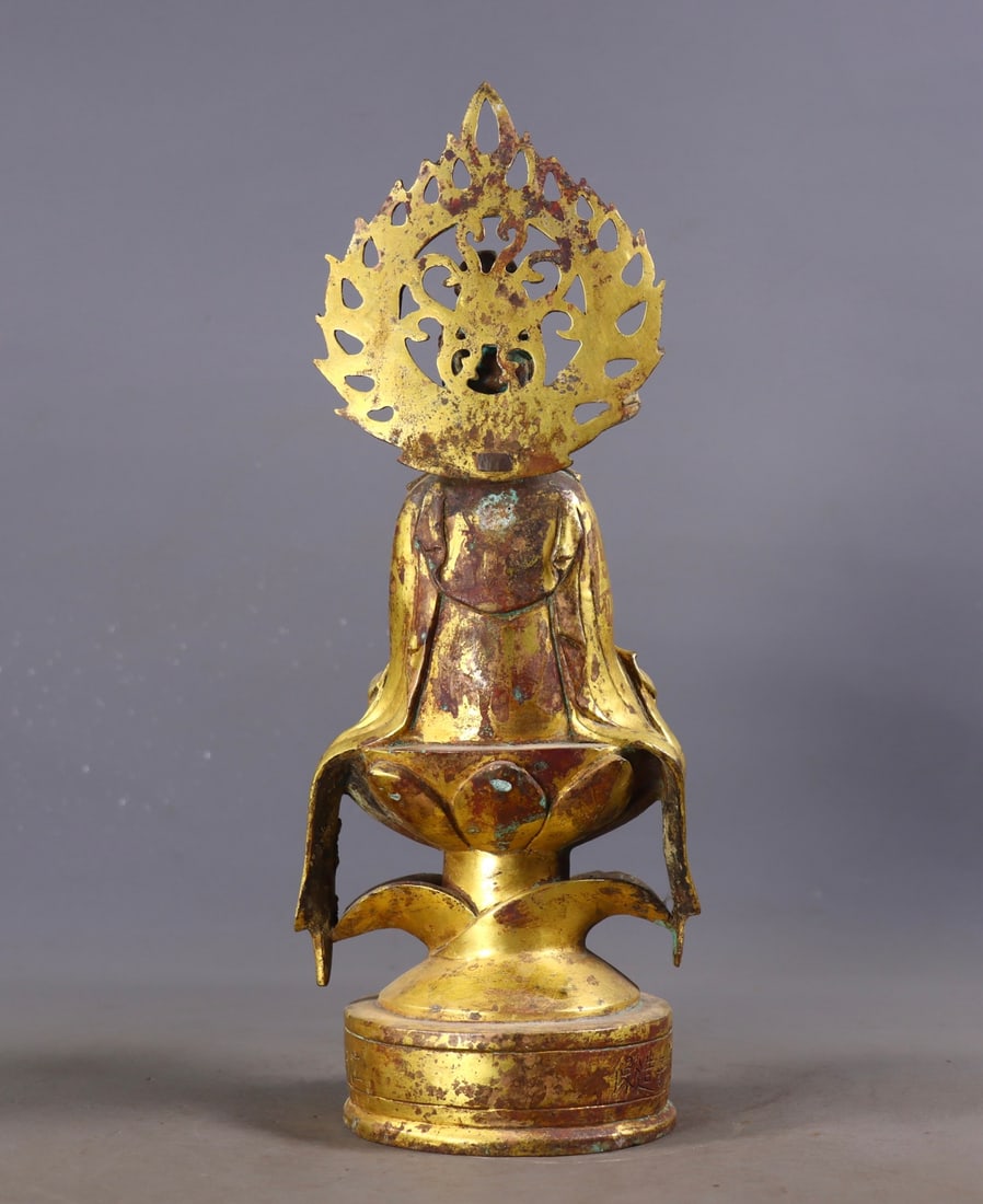 An Exquisite Gilt Bronze Buddha Statue - 5