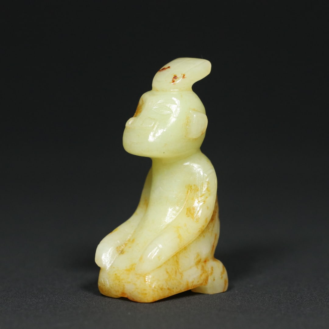 An Exquisite White Jade Figure Pendant: An Exquisite White Jade Figure Pendant W.Zhou , China Size:5.8cmx3.2cmx2.2cm Weight:47.6g (The Dimensions Of All Batches Are Manually Measured.If You Need More Detailed Information, Please Contact Our
