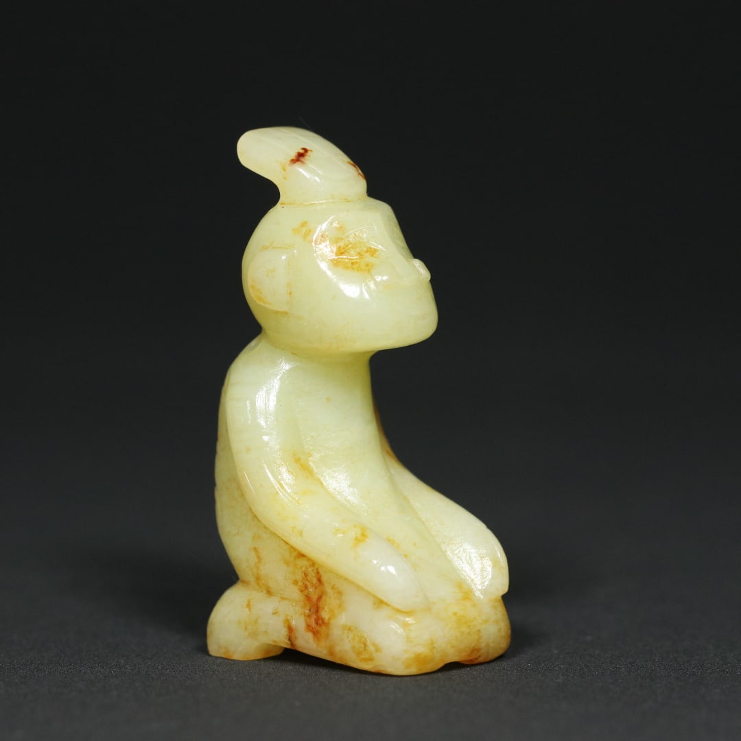 An Exquisite White Jade Figure Pendant - 2