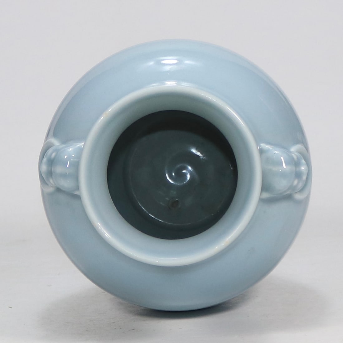 An Exquisite Sky Blue Glazed Double-Ears Vase - 5
