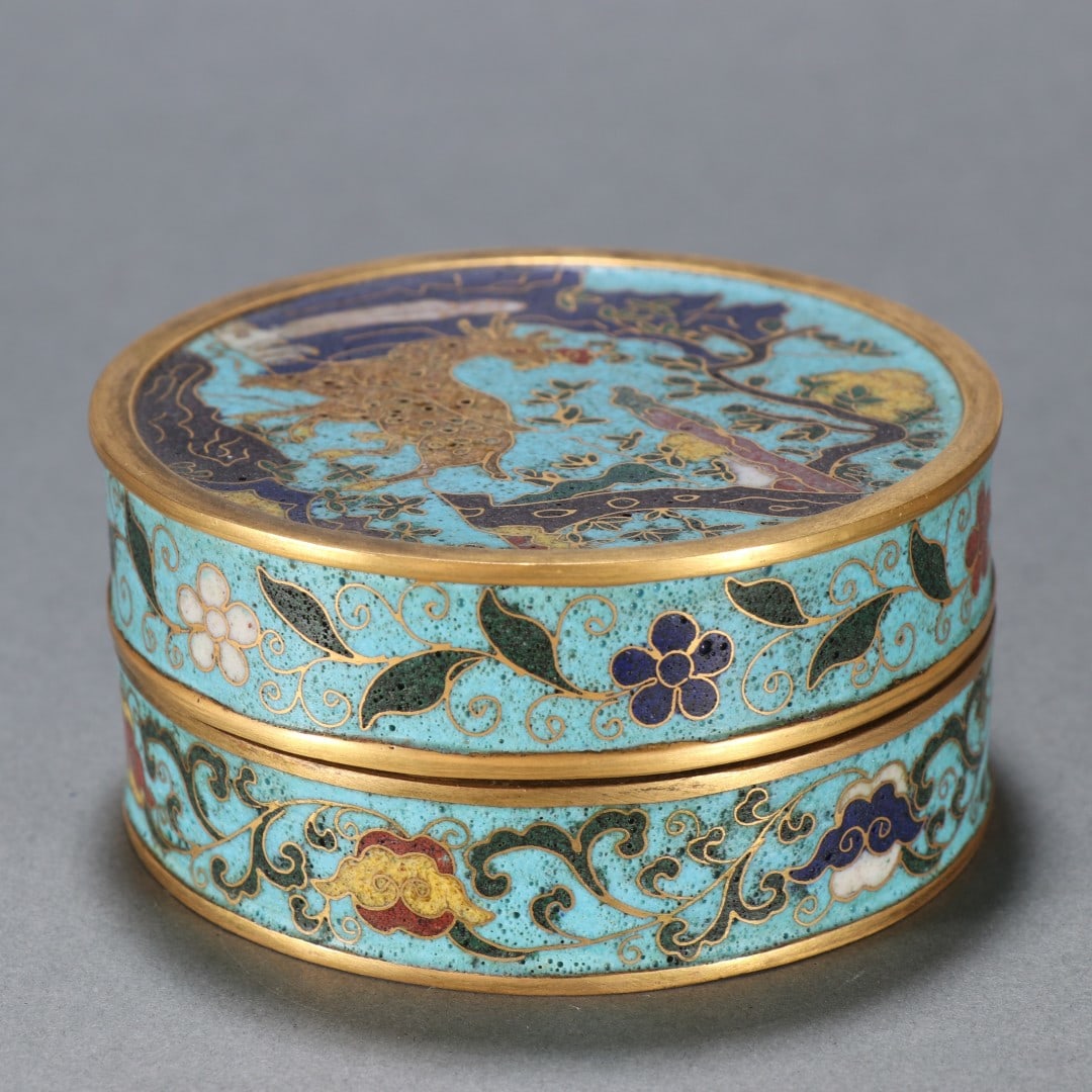 An Exquisite Cloisonne Lotus Pattern Deer Pattern Box - 6