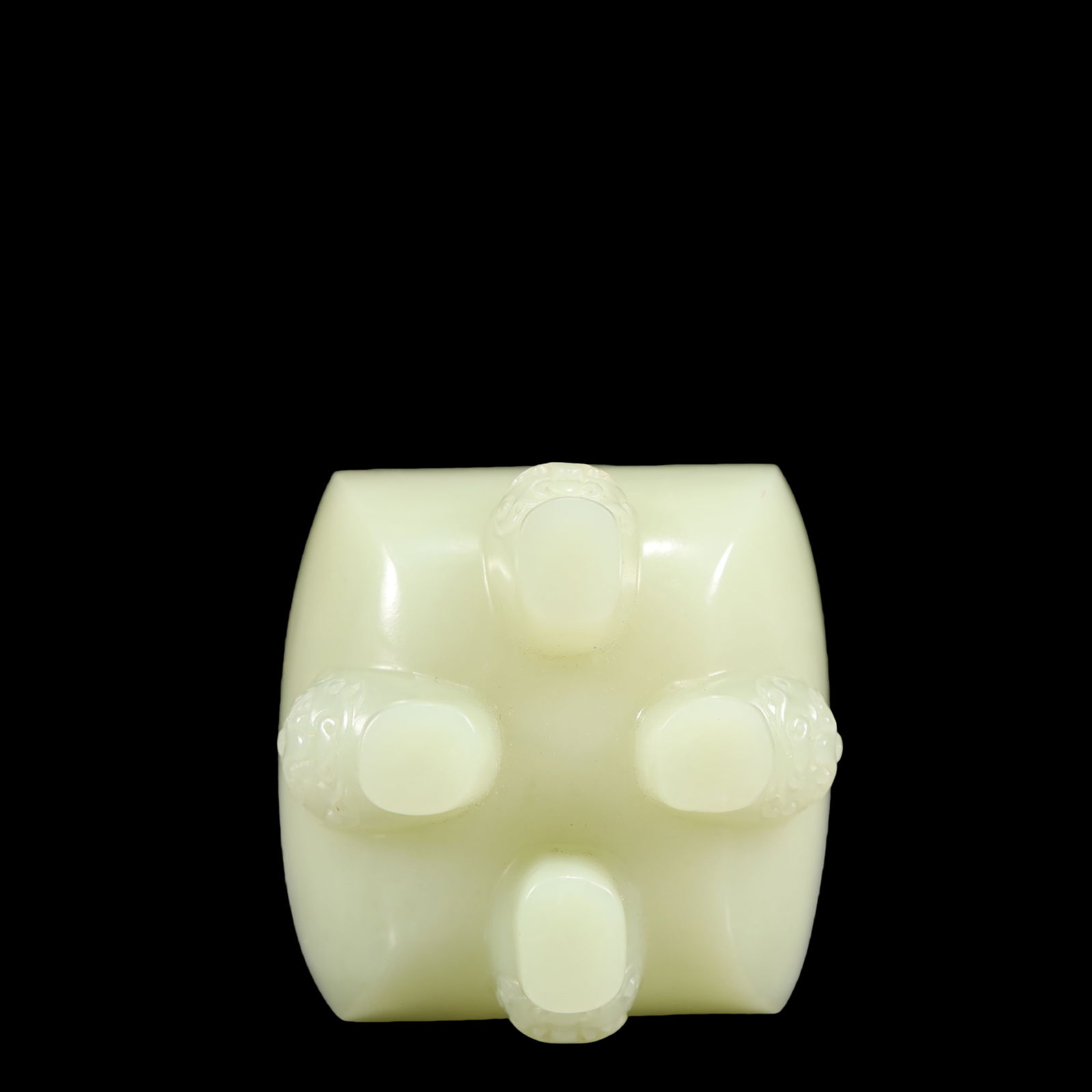 A Exquisite White Jade Double-Ears Vase - 6