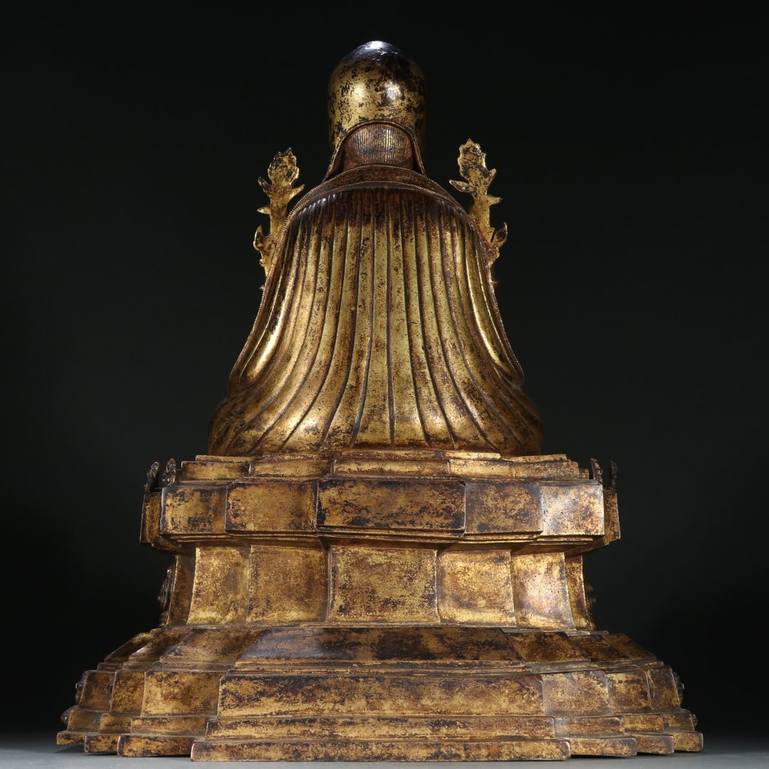 An Exquisite Bronze Gilt Buddha Statue - 5