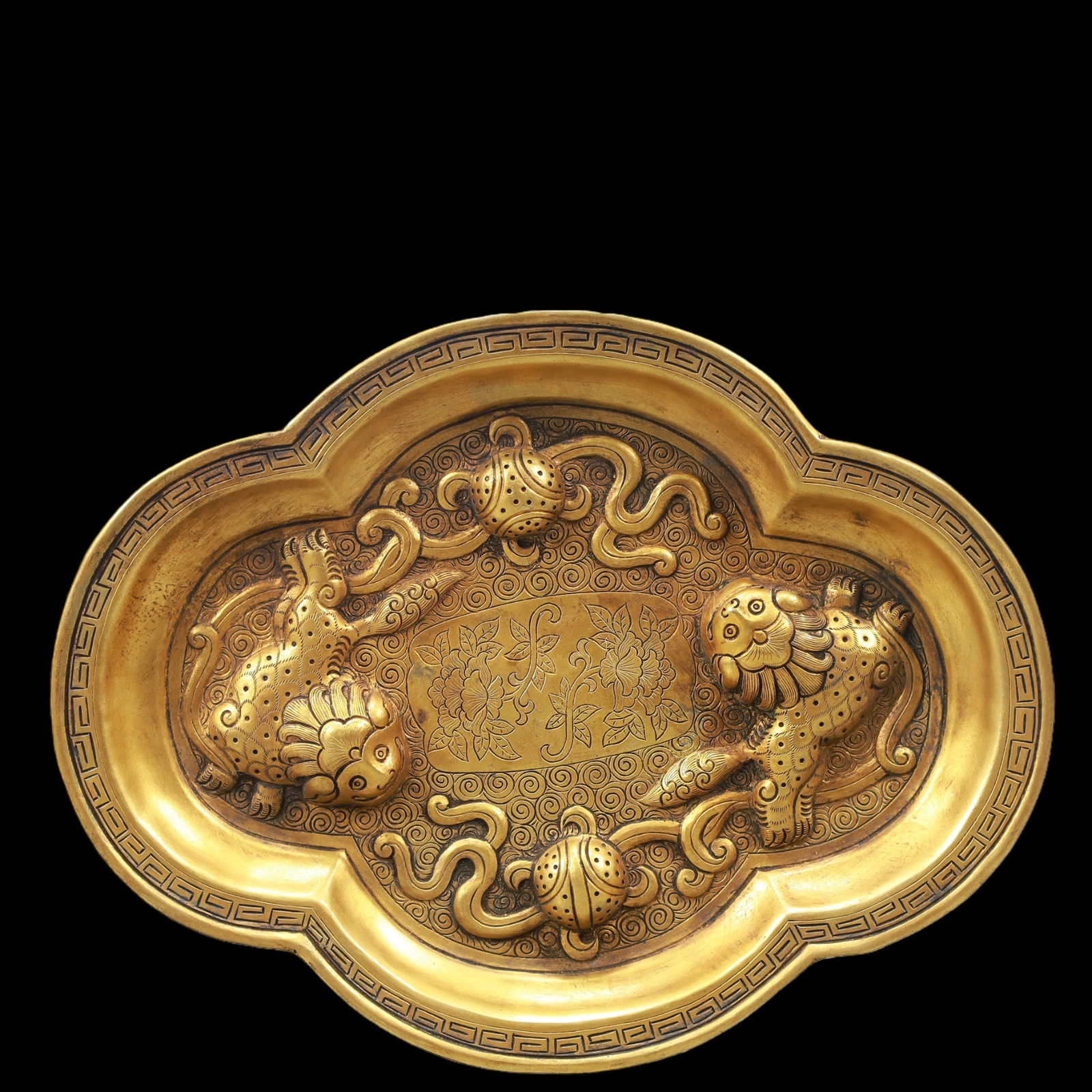 A Exquisite Gilt Bronze Auspicious Beast Pattern Cup - 10