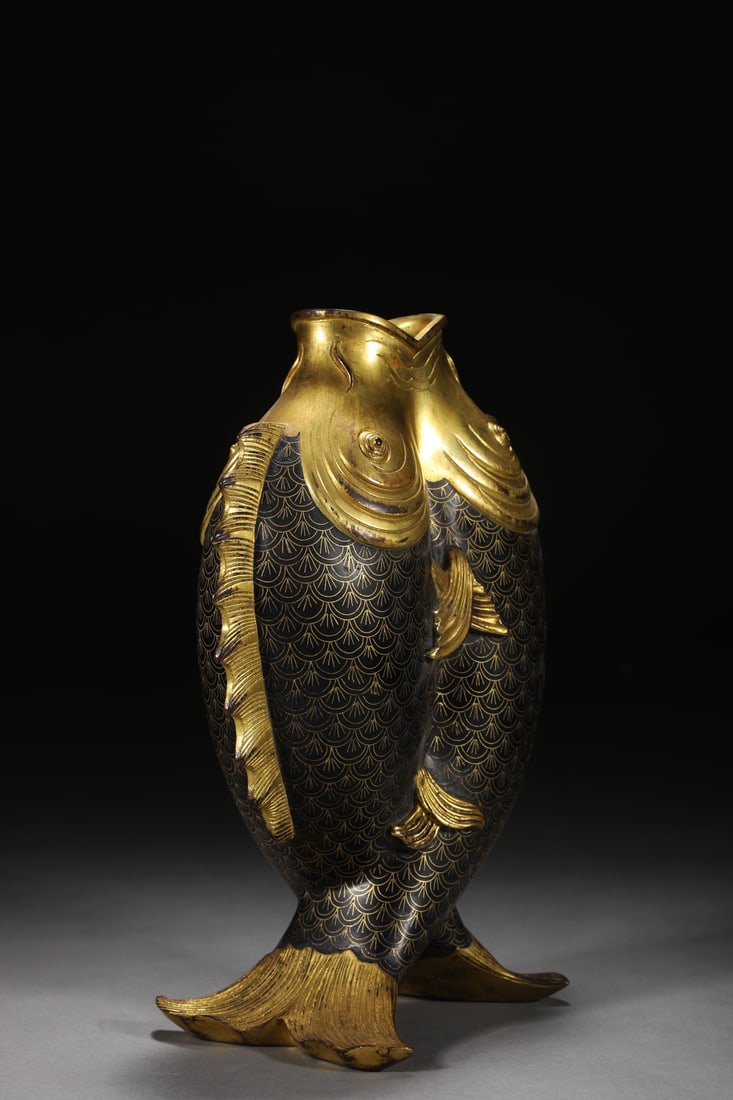 An Exquisite Cloisonne Fish-Shaped Vase - 4
