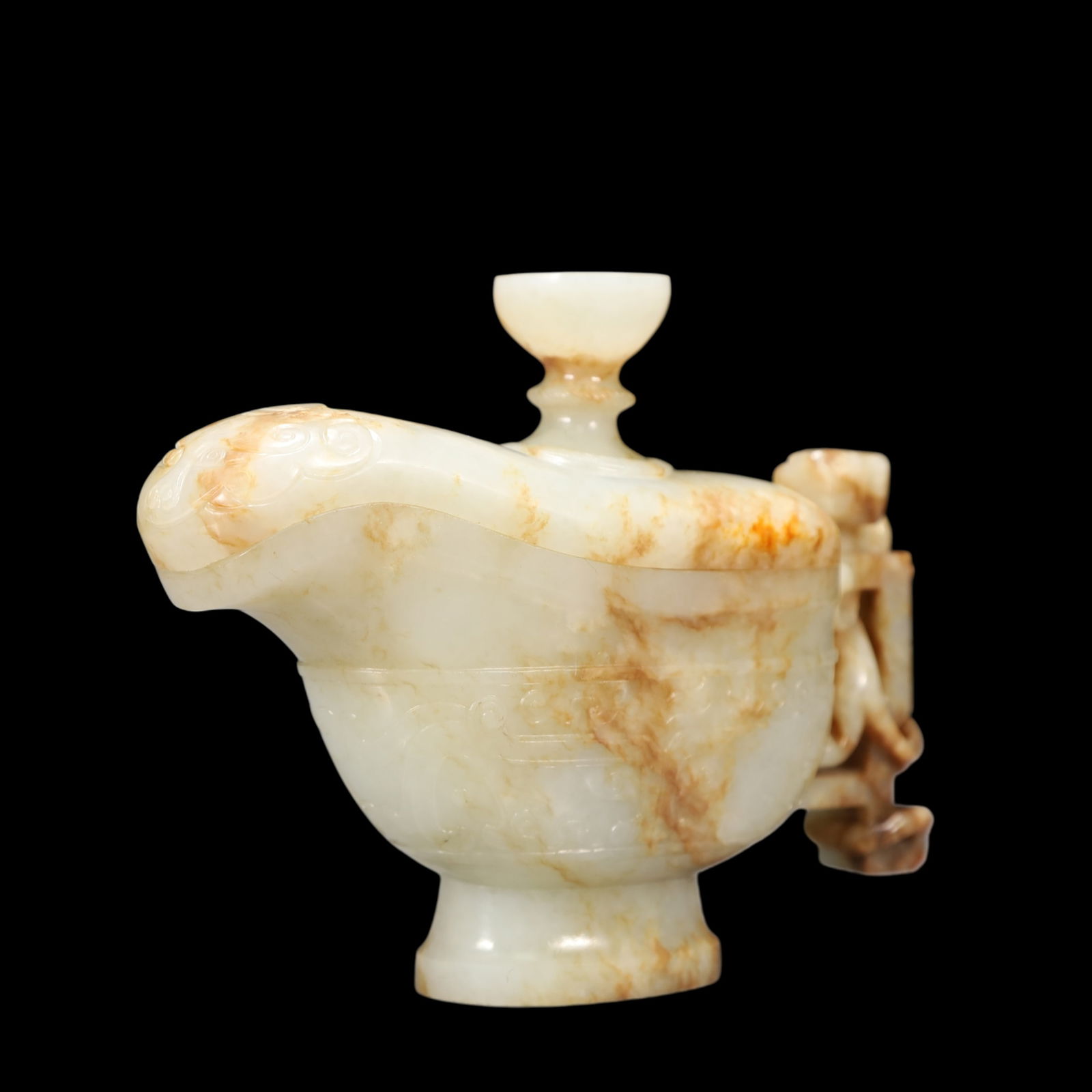 A Exquisite White Jade Goblet - 2