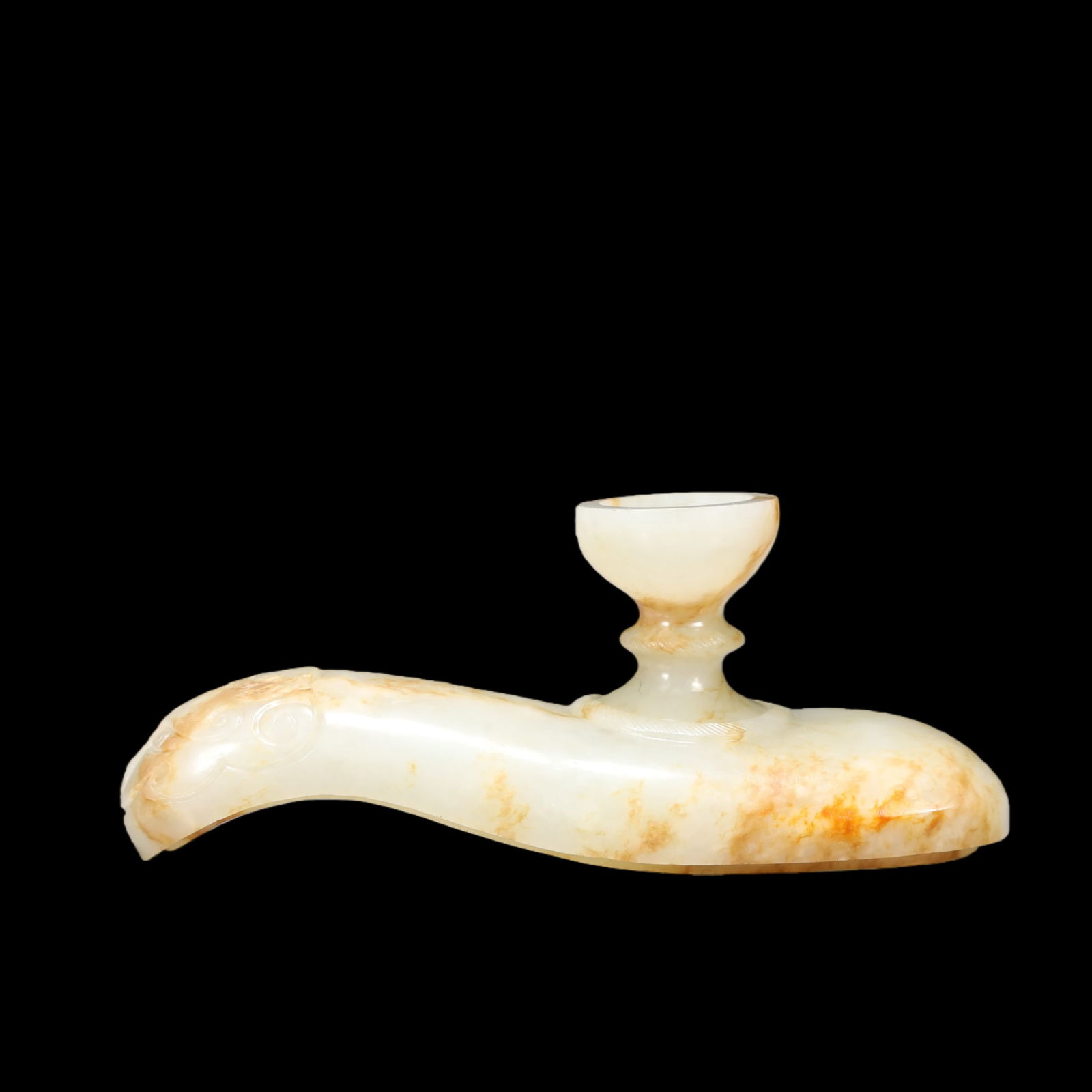 A Exquisite White Jade Goblet - 8