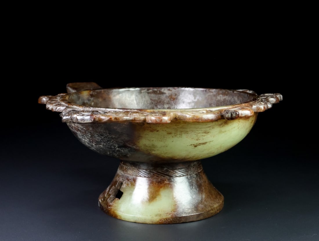 An Exquisite White Jade Auspicious Beast Pattern Cup - 6