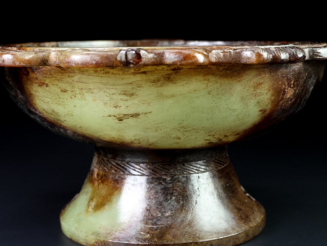 An Exquisite White Jade Auspicious Beast Pattern Cup - 7