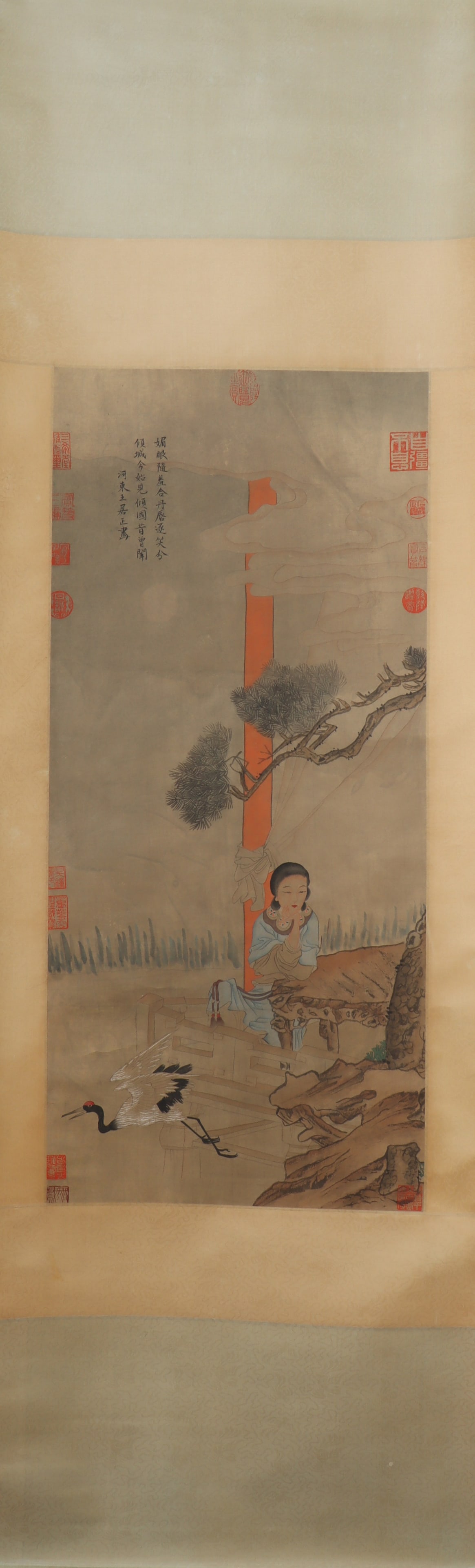 A Chinese Vertical Scroll Ink Painting of Character and Story on Paper: A Chinese Vertical Scroll Ink Painting of Character and Story on Paper Wang juzheng Size:94cmx42cm (The Dimensions Of All Batches Are Manually Measured.If You Need More Detailed Information, Please