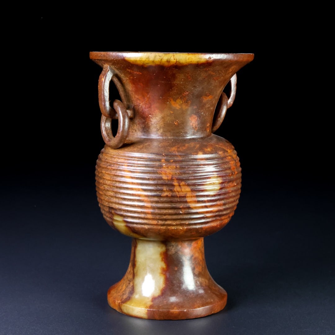 An Exquisite White Jade Double-Ears Vase - 4