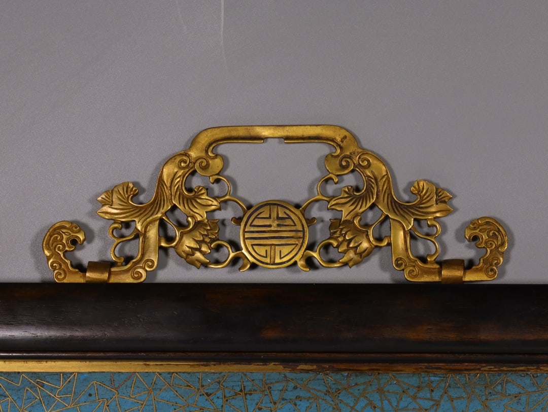 An Exquisite Cloisonne Flower Pattern Hanging Panel - 2