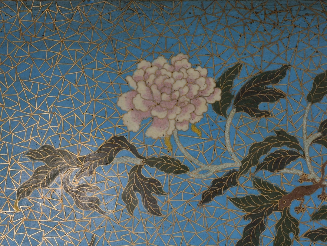 An Exquisite Cloisonne Flower Pattern Hanging Panel - 8