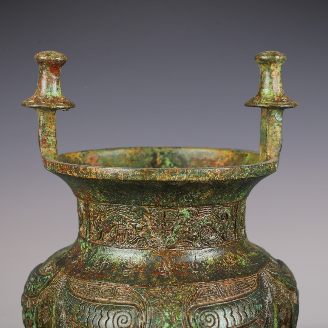 An Exquisite Bronze Beast-Face Pattern Ewer - 4