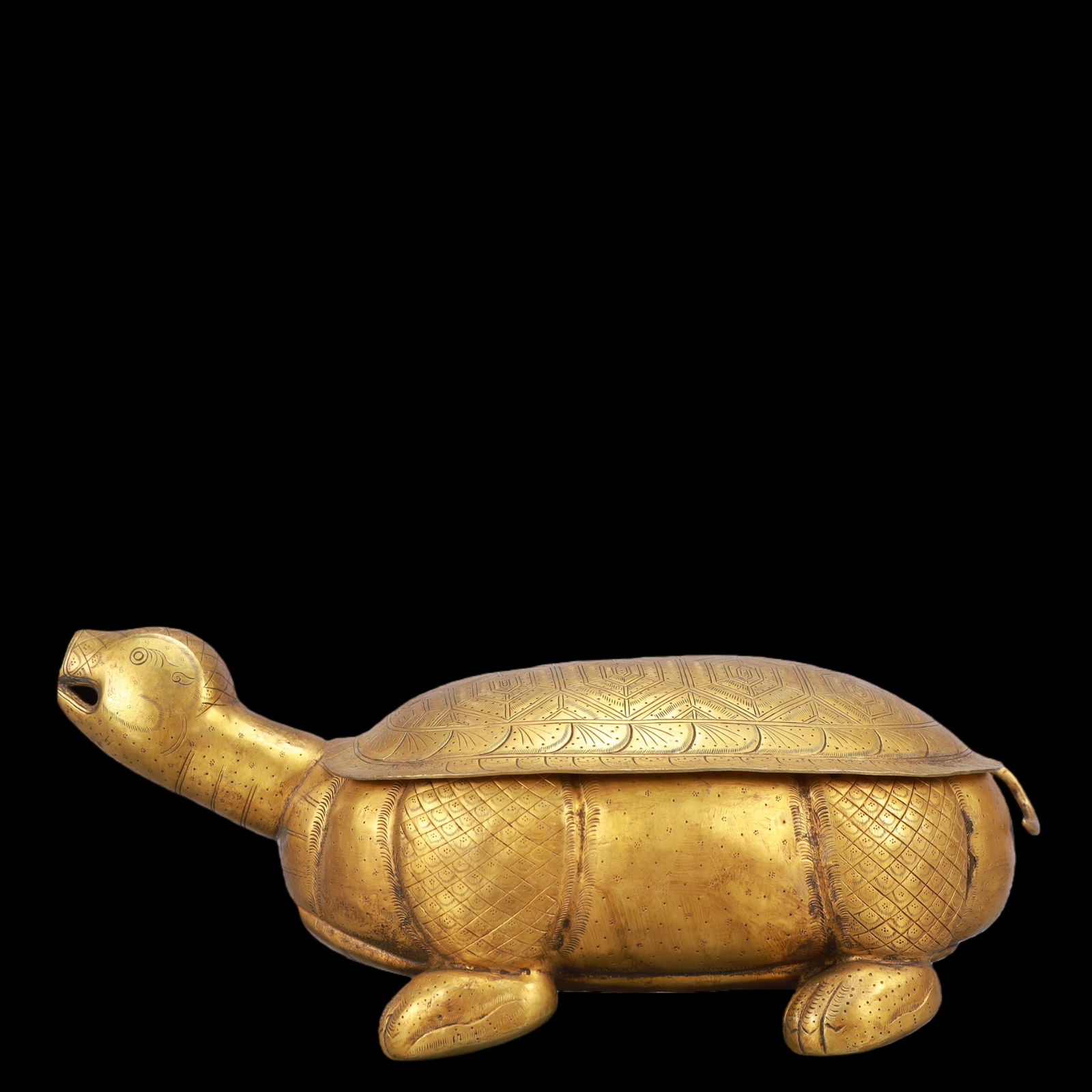 A Exquisite Gilt Bronze Turtle Ornament - 4