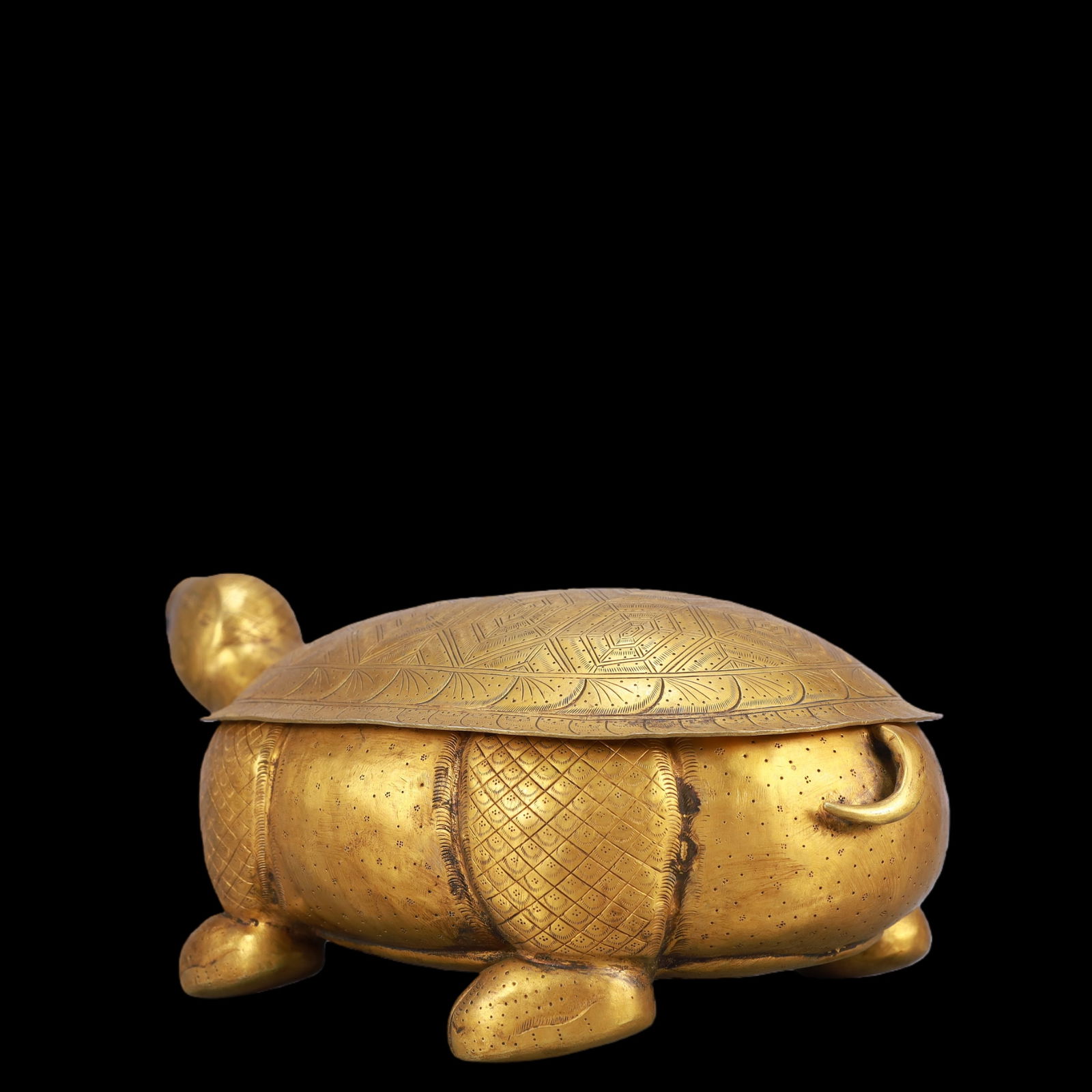 A Exquisite Gilt Bronze Turtle Ornament - 5
