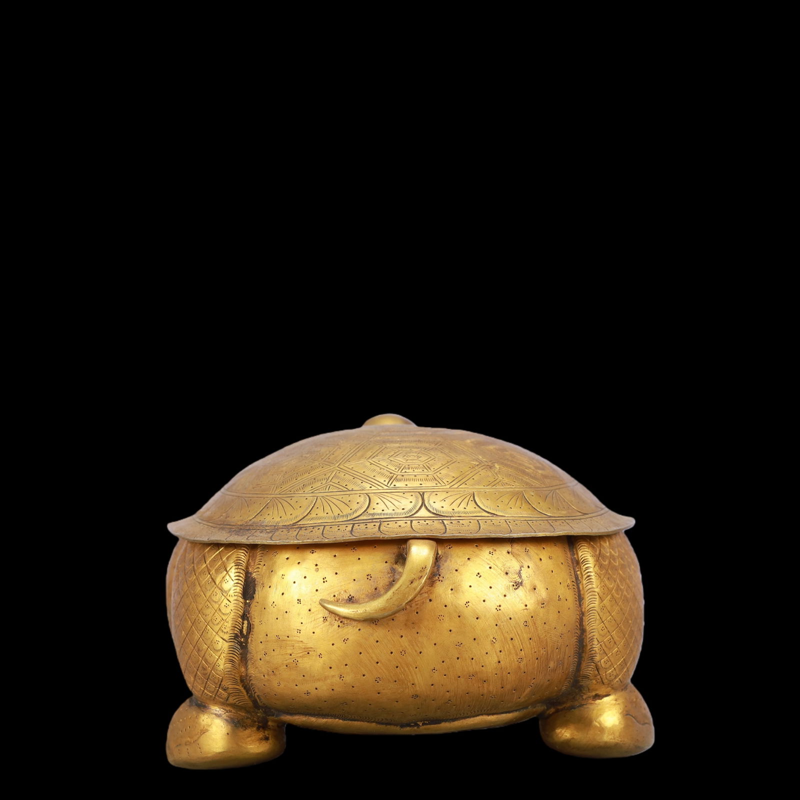 A Exquisite Gilt Bronze Turtle Ornament - 6