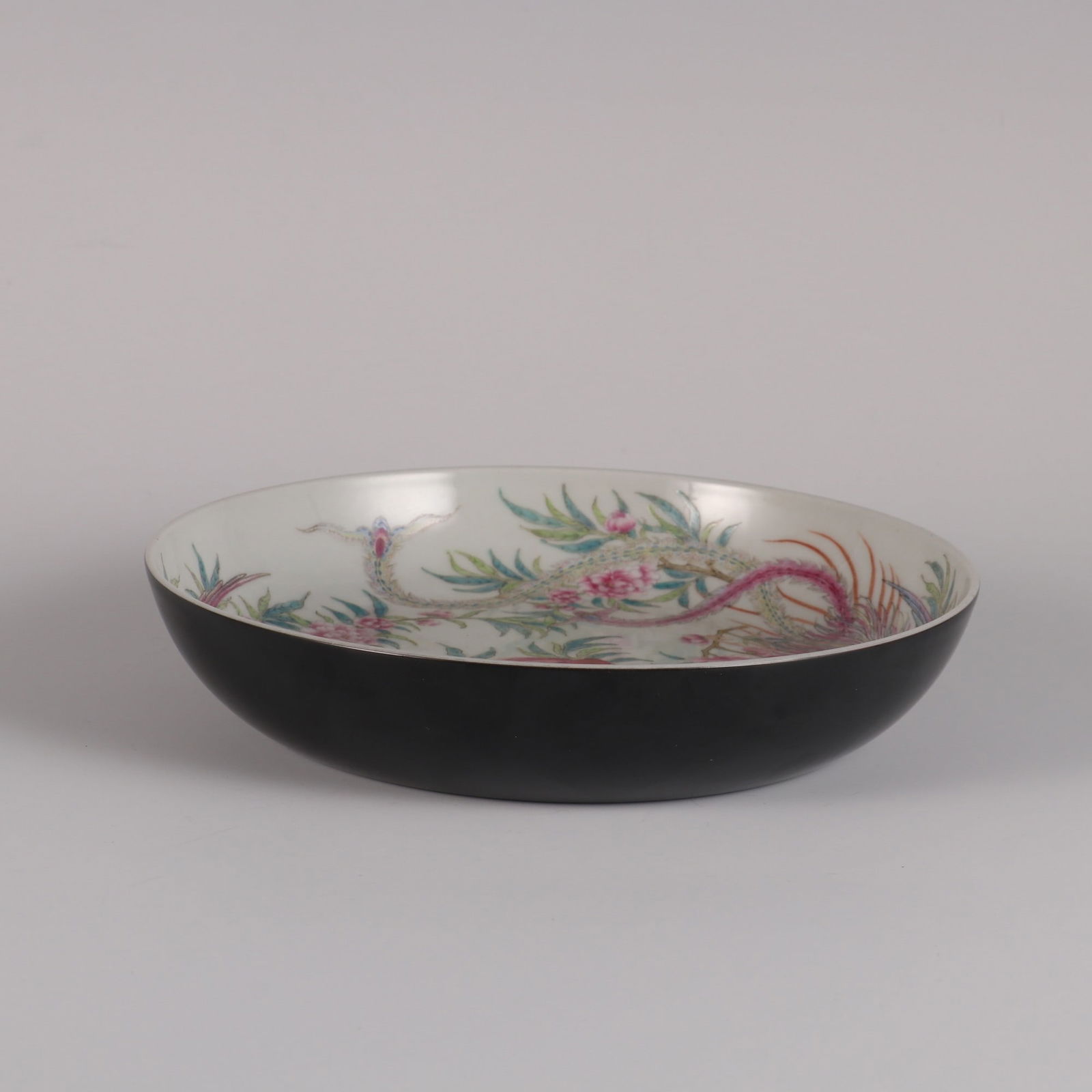 An Exquisite Enamel Phoenix Pattern Flower and Fruit Pattern Plate - 6