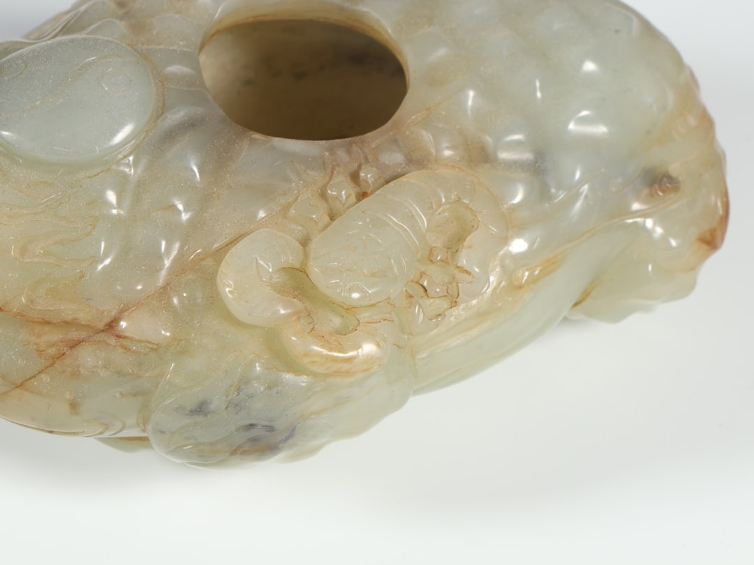 An Exquisite White Jade Water Pot - 5