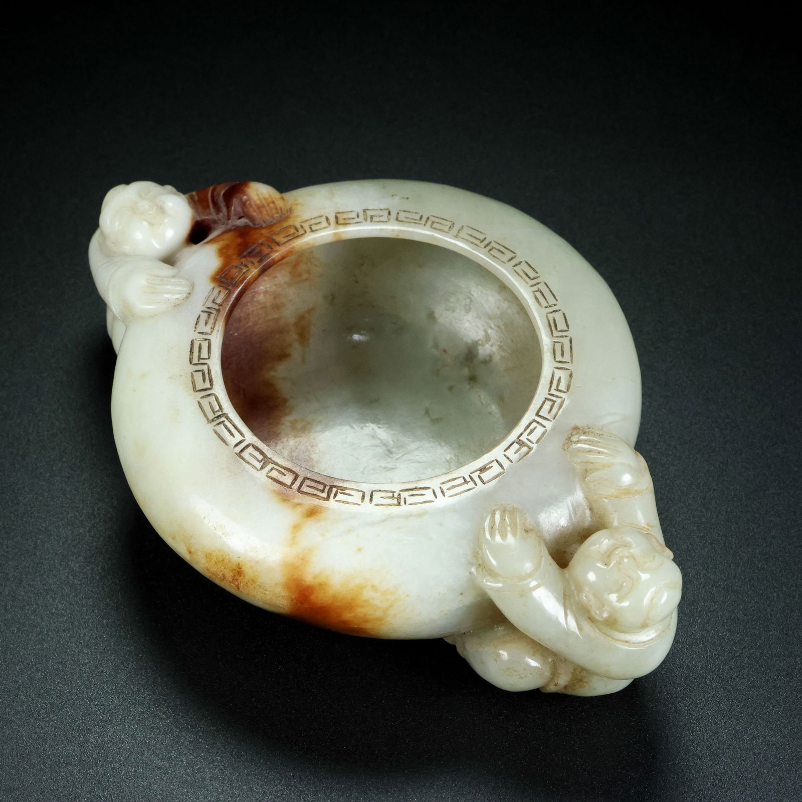 An Exquisite White Jade Figure Pattern Censer - 2