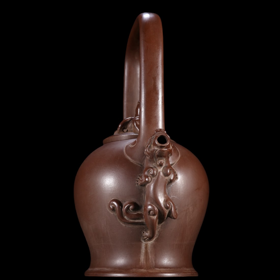 An Exquisite Purple Sands Auspicious Beast Pattern Ewer - 3