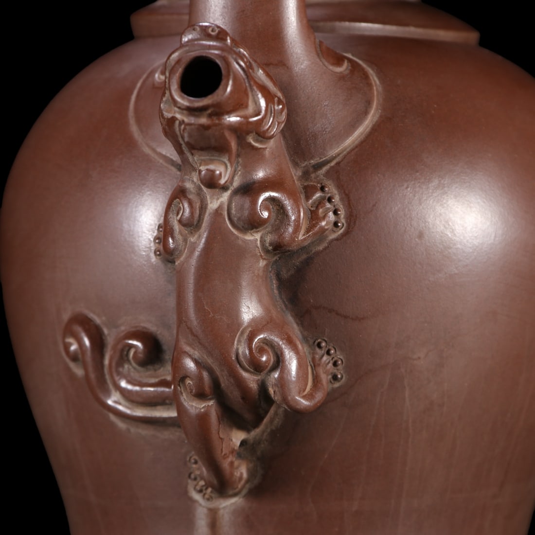 An Exquisite Purple Sands Auspicious Beast Pattern Ewer - 4