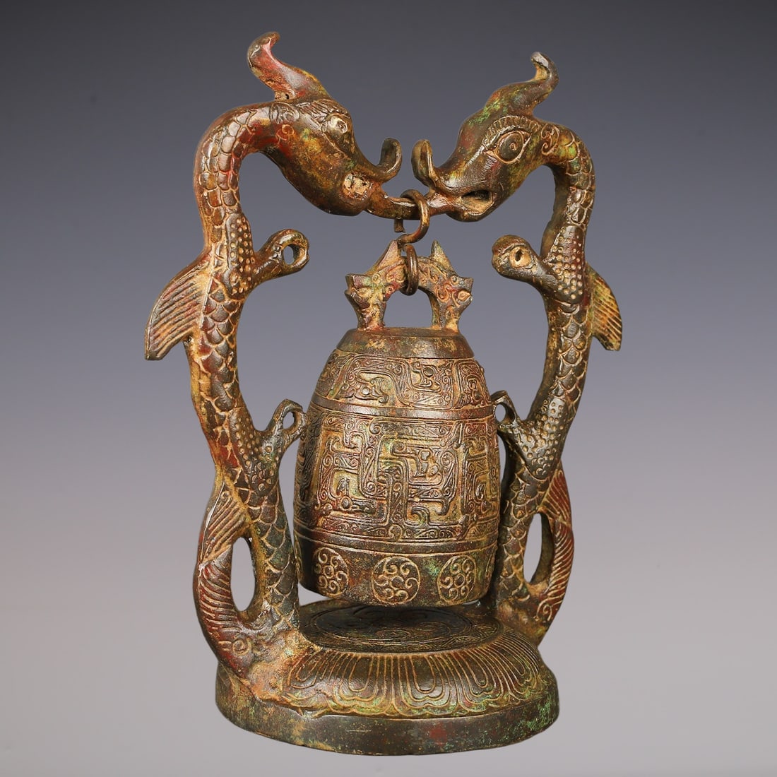 An Exquisite Bronze Dragon Pattern Ornament - 4