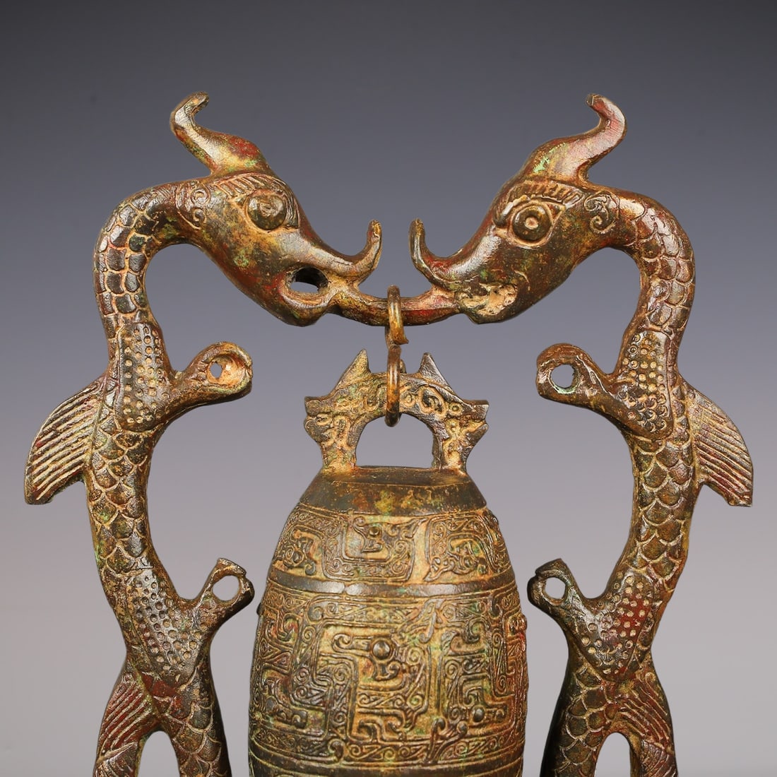 An Exquisite Bronze Dragon Pattern Ornament - 8