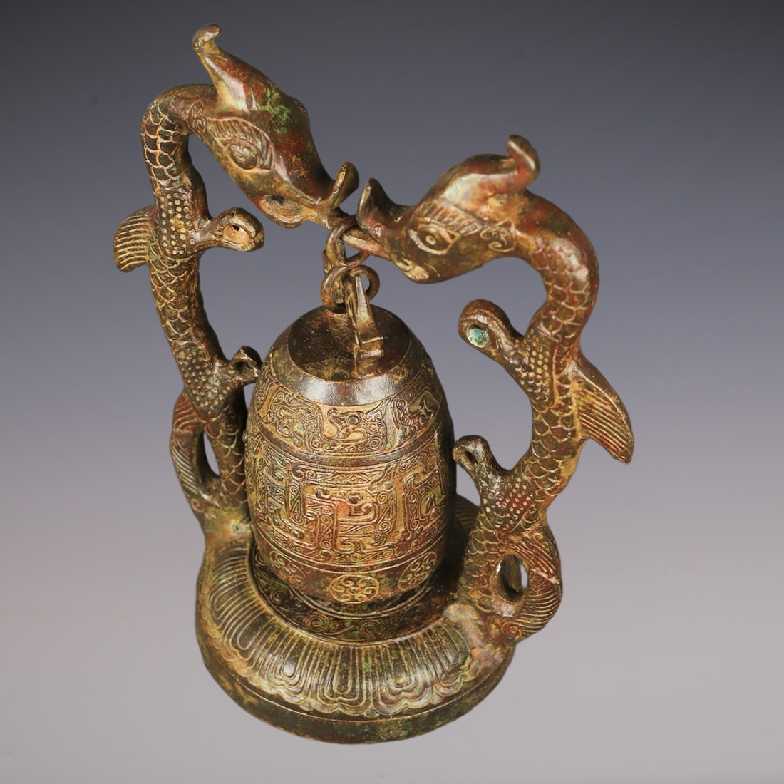 An Exquisite Bronze Dragon Pattern Ornament - 9