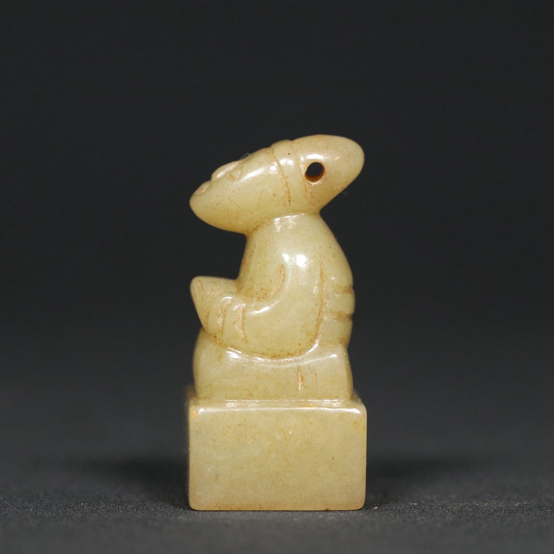 An Exquisite White Jade Figure Seal - 3