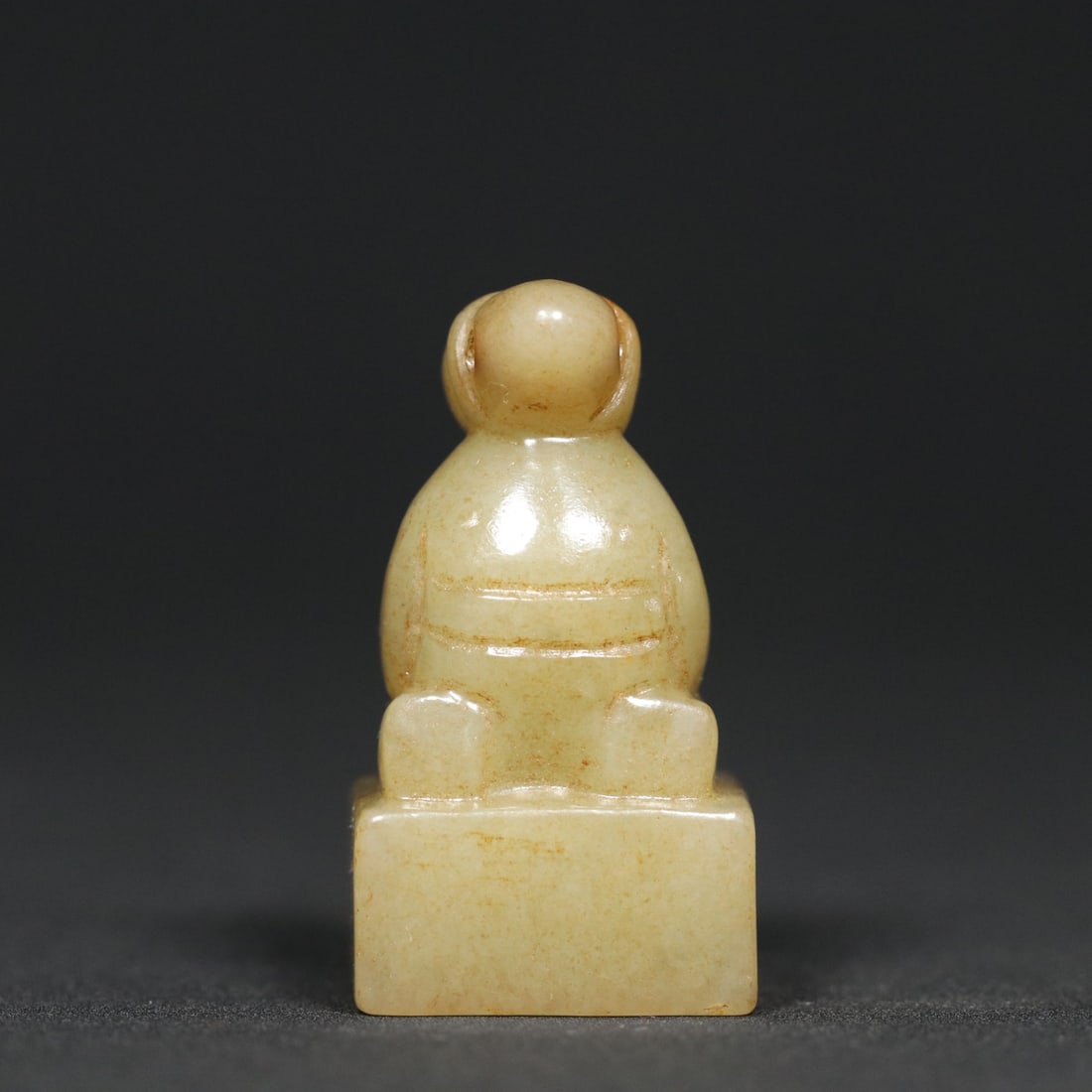 An Exquisite White Jade Figure Seal - 4