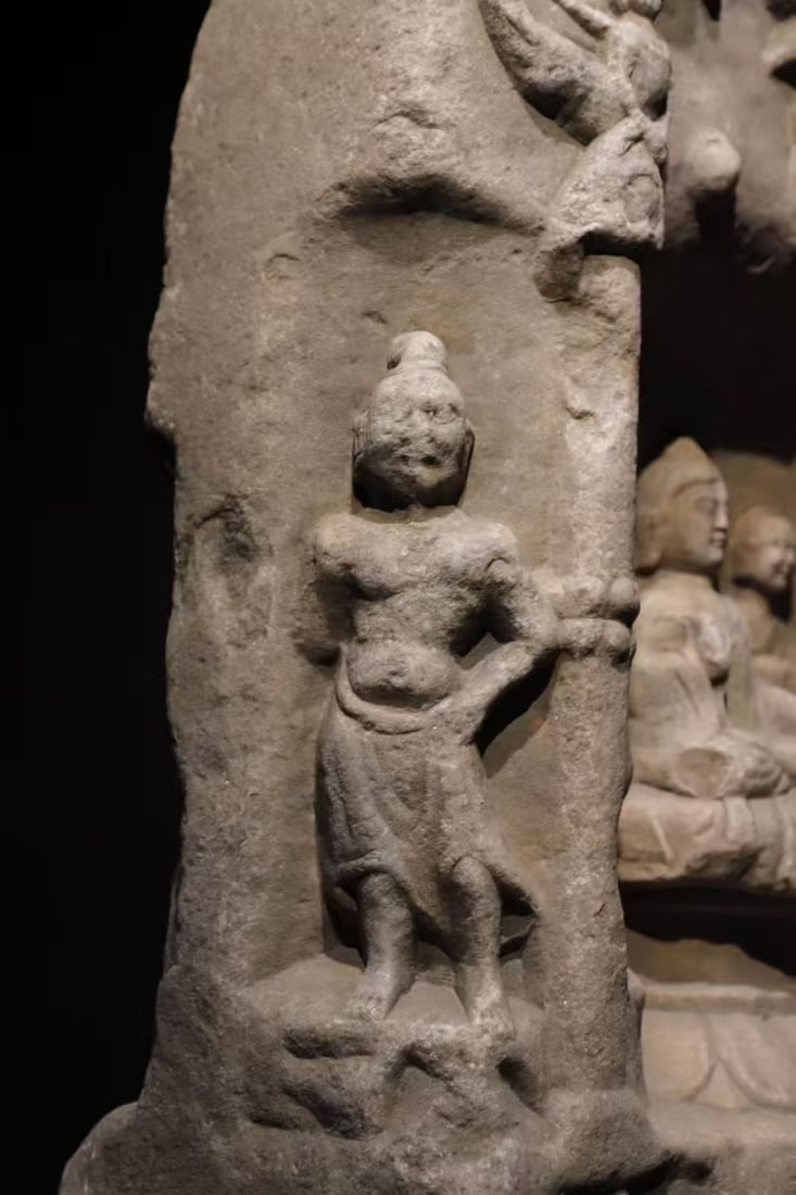 A Exquisite Marble Buddhist niche Ornament - 8