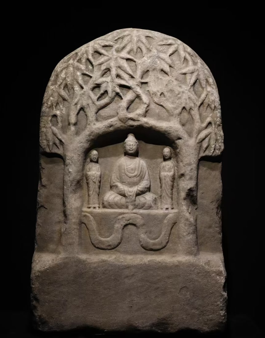 A Exquisite Marble Buddhist niche Ornament - 9