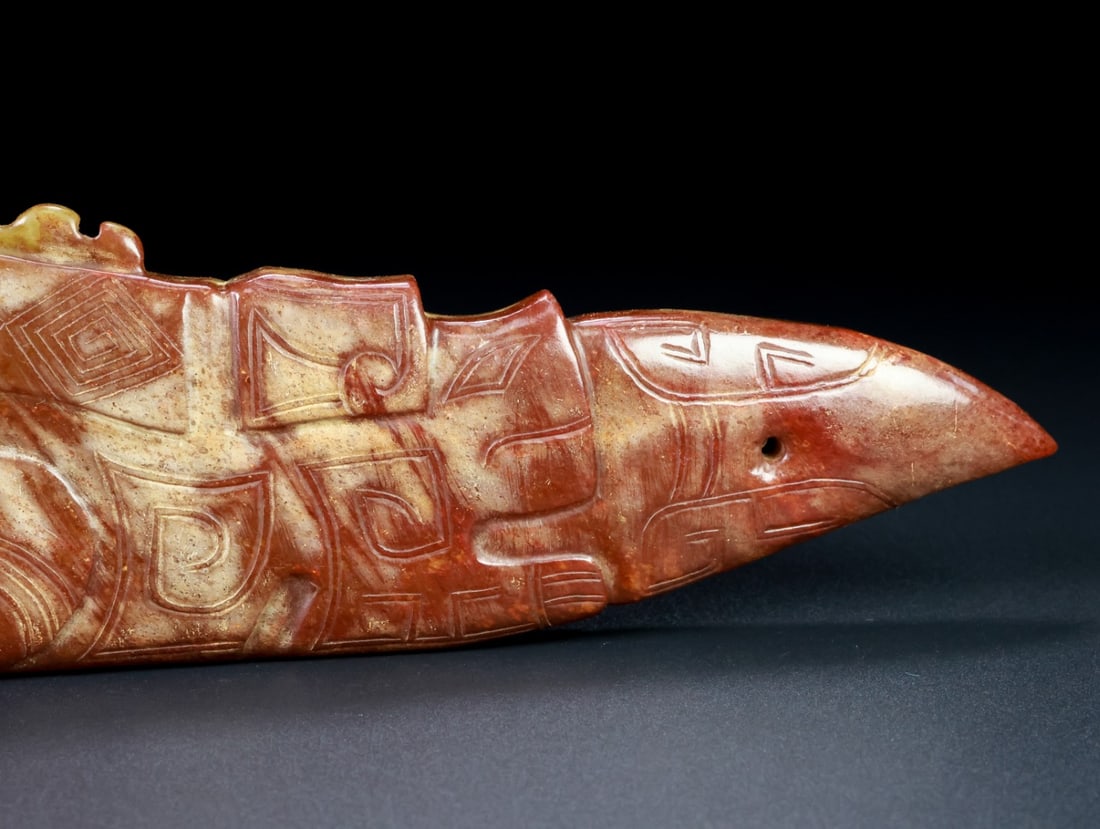 An Exquisite White Jade Dragon Pattern Ornament - 2