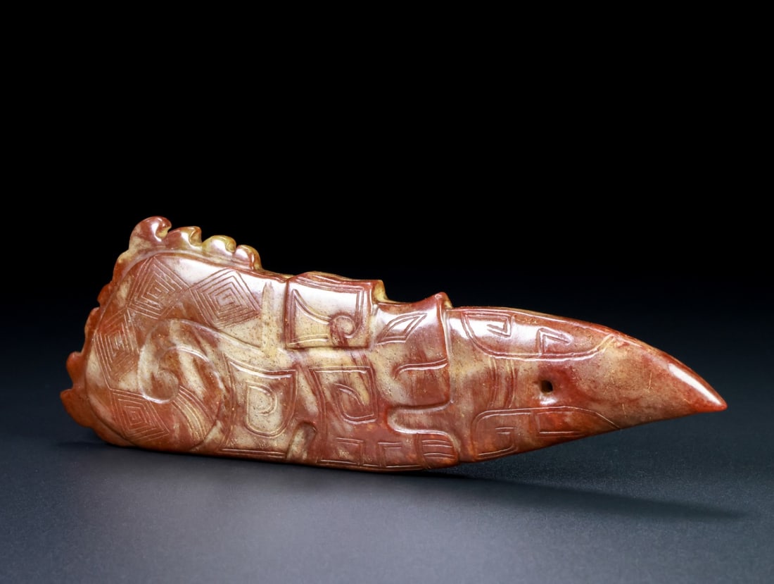 An Exquisite White Jade Dragon Pattern Ornament - 3